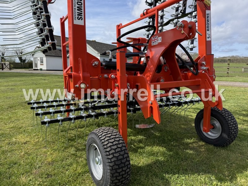 Browns Grassmaster 6 meter grass harrows for sale