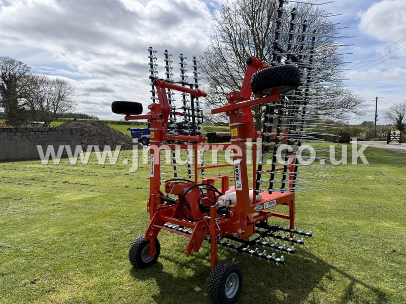 Browns Grassmaster 6 meter grass harrows for sale