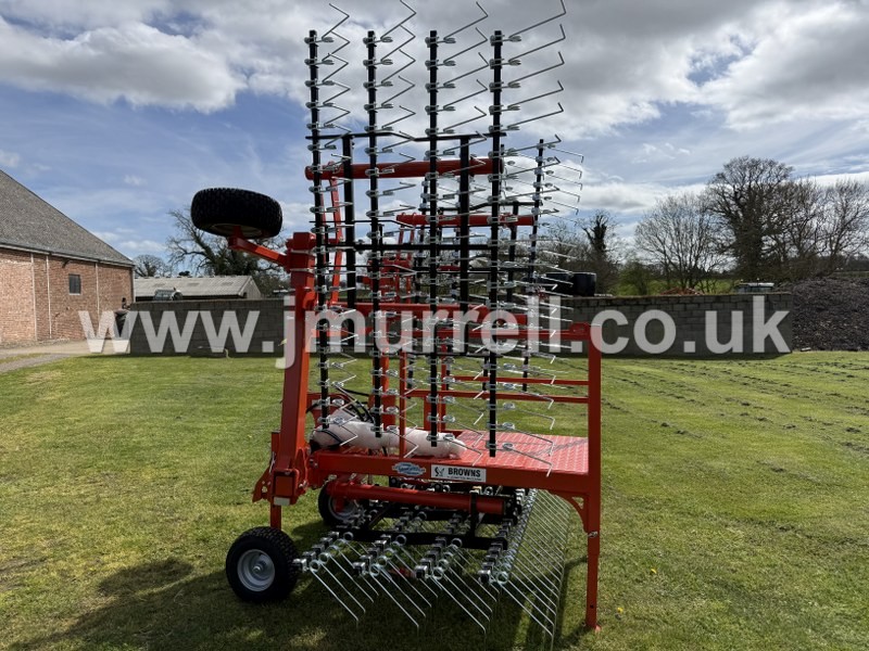 Browns Grassmaster 6 meter grass harrows for sale