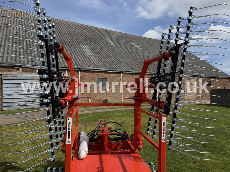 Browns Grassmaster 6 meter grass harrows for sale
