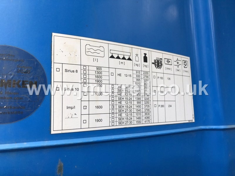 Lemken Sirus 10 18/24M Mounted Sprayer