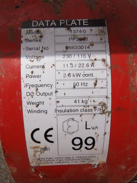 Briggs & Stratton Generac PP3000