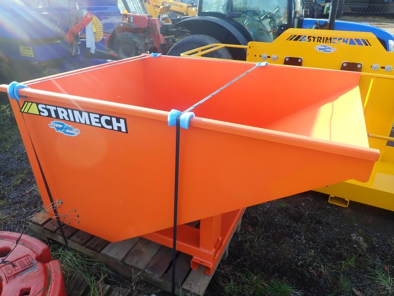 Strimech Fork Mounted Tipping Skip For Sale