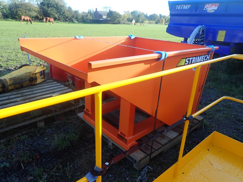Strimech Fork Mounted Tipping Skip For Sale
