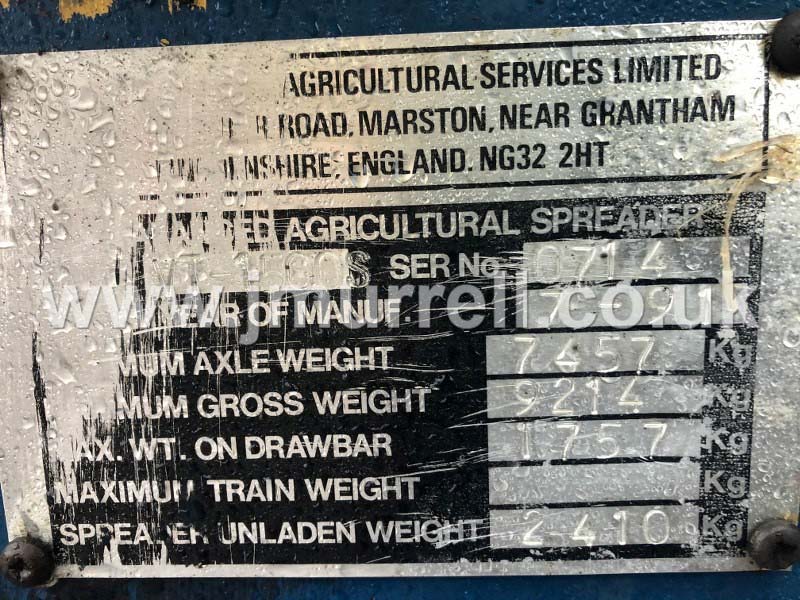 AS Marston VT1500S Slurry Tanker For Sale