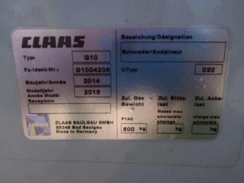 Claas Liner 370 Rake for sale