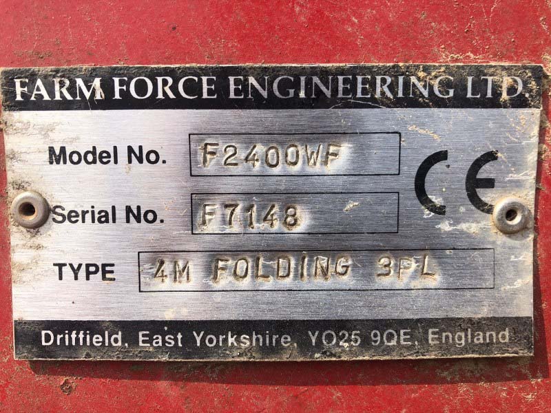 Farm Force 4 Meter folding front press for sale