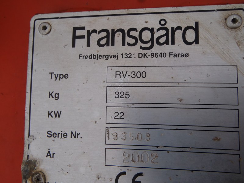 Fransgard RV300 Hay Bob For Sale