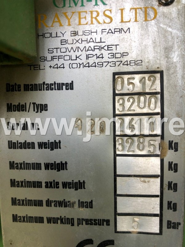 GM-R Voyager 3200 trailed crop sprayer for sale