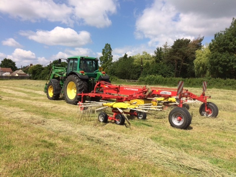 Pottinger Eurotop 771A twin rotor 7.8 meter rake for sale
