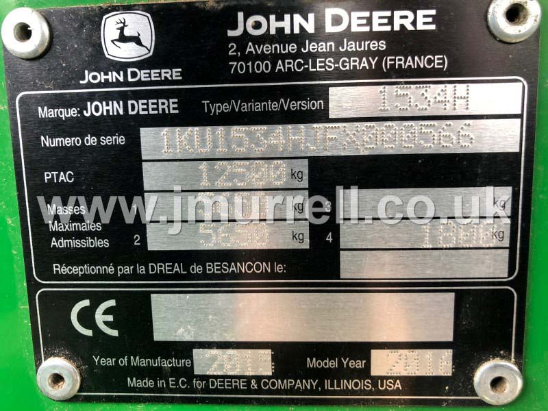 John Deere L1534H Big Baler for sale