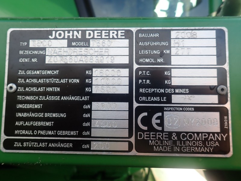 John Deere 560I Combine harvester for sale