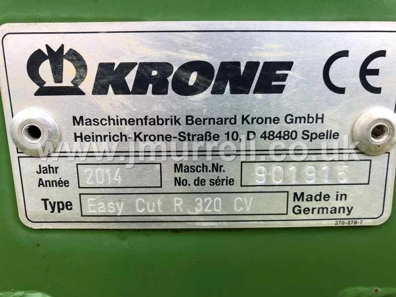 Krone Easy Cut 320CV Mower set for sale