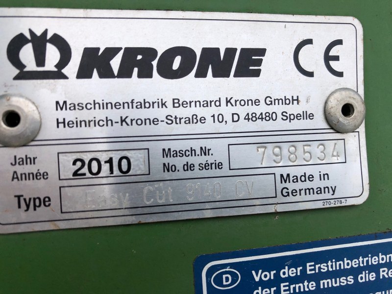 Krone Easy Cut 9140CV & Krone Easy Cut 32CV Float front mower