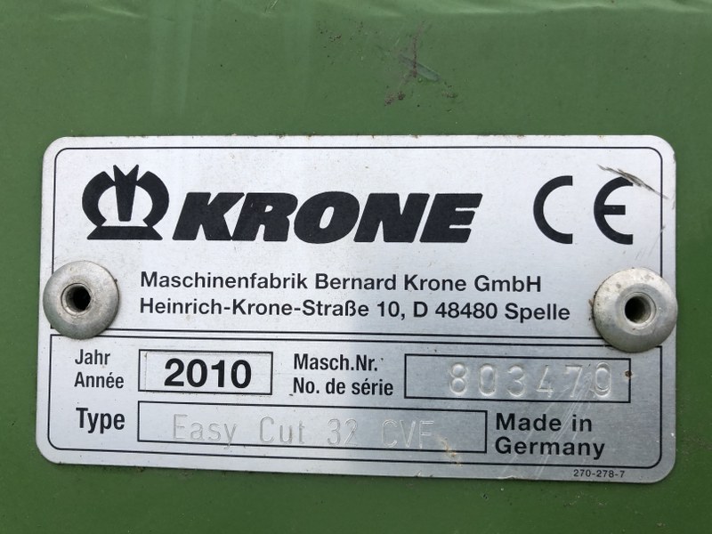 Krone Easy Cut 9140CV & Krone Easy Cut 32CV Float front mower