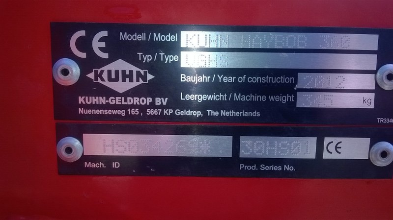 Kuhn Haybob HS360 Hay turner tedder for sale