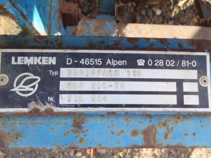Lemken Varipack 110 Furrow press for sale
