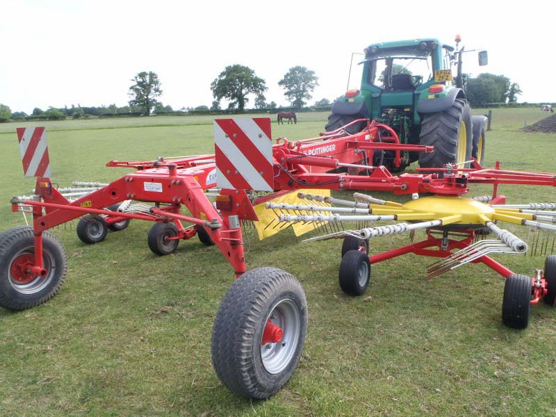 Pottinger Eurotop 771A twin rotor 7.8 meter rake for sale