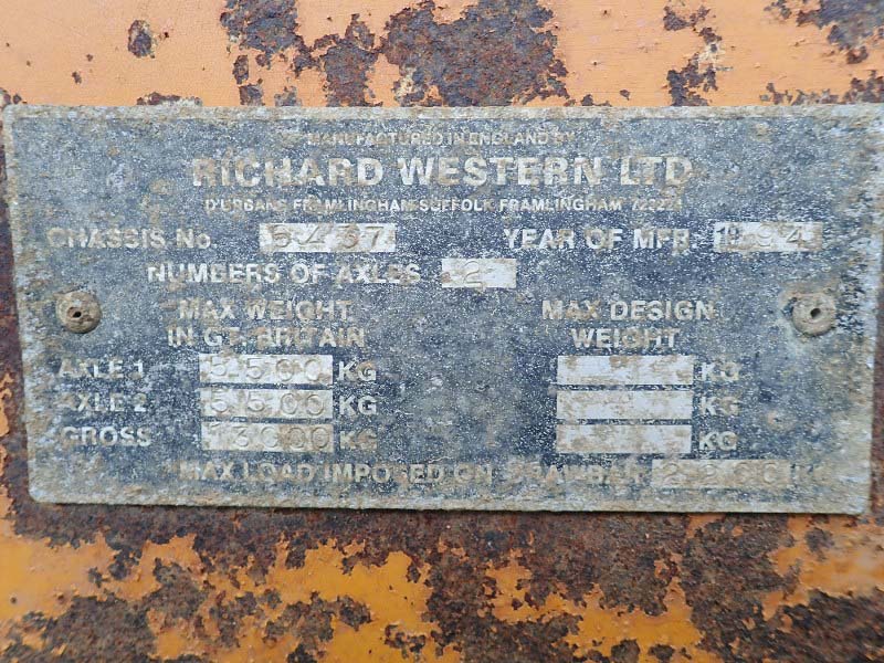 Richard Western 11 Tonne Dump Trailer