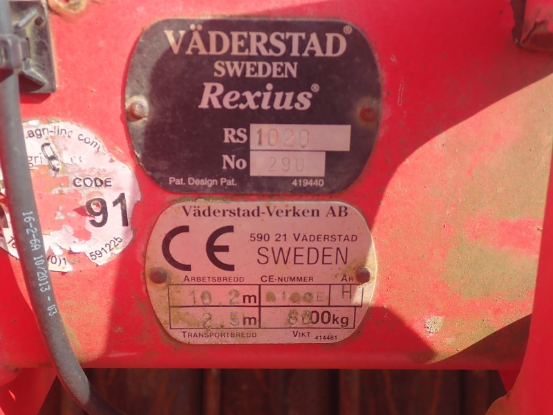 Vaderstad Rexius HD 10.2 meter Cambridge rolls for sale